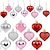 abordables Decoraciones de bodas-36 piezas de adornos en forma de corazón para el día de San Valentín, decoraciones de corazón de San Valentín, adornos colgantes de árbol de San Valentín con purpurina plateada roja y rosa, adornos