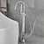 voordelige Badkranen-Badkraan - minimalistische Galvanisch verzilveren Vrijstaand Keramische ventiel Bath Shower Mixer Taps