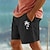 billige Grafiske shorts til mænd-herre bomuldsshorts sommershorts strandshorts snøre elastisk talje 3d-print grafisk kokosnødtræ åndbar blød kort afslappet hverdagsferie streetwear hawaiiansk sort hvid mikroelastik