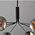 abordables Éclairages Spoutnik-Suspension LED style moderne 3/5/8 lumières plafonniers - plafonnier semi-encastré moderne noir mat avec abat-jour en verre