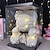 billiga Bröllopsdekorationer-rosbjörn konstgjorda skumblommor med led-ljus &amp; presentförpackning i plast - perfekt romantisk present för alla hjärtans dag, mors dag, årsdag, bröllop, födelsedag, tacksägelse och jul 25 cm/10 tum