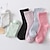 abordables calcetines9-10 pares mujer calcetines cortos trabajo diario vacaciones color sólido poliéster deportivo simple clásico casual / diario calcetines