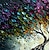 baratos Pinturas Florais/Botânicas-Pintura a óleo artesanal em tela decoração de arte de parede original vida árvore pintura de paisagem abstrata para decoração de casa com moldura esticada/sem pintura de moldura interna