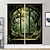 abordables Rideaux-2 panneaux paysage forêt rideau rideaux occultant pour salon chambre cuisine traitements de fenêtre isolation thermique pièce assombrissement