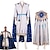 cheap Men&#039;s Costumes-2023 Movie Wish King Magnifico White Outsuit Party Carnival Halloween Cosplay Costume for Adults Kids Men Boy Cosplay Costume