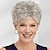 olcso régebbi paróka-Szintetikus parókák Göndör Pixie frizura Géppel készített Paróka Rövid A1 Szintetikus haj Női Puha Divat Könnyen hordozható Ezüst