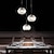 abordables Éclairages pour îlot-Suspension LED avec abat-jour en verre transparent noir mat 3 lumières luminaire suspendu style rétro industriel réglable pour îlot de cuisine salle à manger foyer ferme