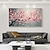 levne Květinové či botanické obrazy-ruční olejomalba plátno umělecká výzdoba růžová originální kvetoucí strom domácí dekorace s nataženým rámem bez vnitřní malby rámu