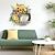 billige Kunstige planter-vårkranser til inngangsdør, fargerik kunstig blomst feriedekor for hjemme utendørs innendørs veggvindu bryllupsdekor