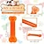 baratos Brinquedos para Cães-Laranja suave filhote de cachorro dentição dental mastigar brinquedo osso filhote de cachorro dentição mastigar brinquedos tratar dispensador brinquedo do cão cão mastigar osso brinquedos de