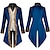 cheap Historical &amp; Vintage Costumes-Punk &amp; Gothic Medieval Steampunk 17th Century Coat Cosplay Costume Tuxedo Tailcoat Vampire Gentleman Plus Size Men&#039;s Carnival Performance Event / Party Cocktail Party Coat