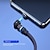 billiga Mobiltelefon kablar-Multiladdkabel 0,5 M (1.5Ft) 3,3 fot 6,6 fot USB A till Lightning / micro / USB C 2.4 A Laddningskabel Snabbladdning Nylon flätad 3 i 1 Magnet Till Samsung Xiaomi Huawei Mobiltelefonstillbehör