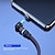 levne Kabely pro mobilní telefony-Vícenásobný nabíjecí kabel 0,5M (1.5Ft) 3,3 stop 6,6 stop USB A na Lightning / micro / USB C 2.4 A Nabíjecí kabel Rychlé nabíjení Nylonové pletené 3 v 1 Magnetické Pro Samsung Xiaomi Huawei Doplňky k