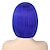 tanie Peruki kostiumowe-peruka koralinowa kostium naszyjnik niebieski bob peruki dla kobiet dziewczęta krótka prosta kolorowa peruka z grzywką na tematyczne przyjęcie kostiumowe halloween (tylko peruka)
