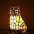 economico lampada da comodino-luce notturna a forma di tigre con paralume in vetro bianco giallo animali lampada da scrivania 1 luce lampada da comodino carina per camera da letto dei bambini camera dei bambini 110-240v