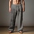 abordables Pantalon en coton et lin pour hommes-Homme Décontractées Graphic MOON Pantalon Taille médiale Usage quotidien Vacances Sortie Printemps Automne Standard