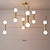 abordables Diseño Sputnik-Lámpara de techo colgante LED de 55/100 cm, colgante de altura ajustable, lámpara de techo moderna de mediados de siglo para sala de estar, comedor, cocina