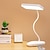 abordables electrodomésticos-Lámpara de mesa flexible 360 con clip, lámpara de escritorio led de atenuación continua, luz de noche recargable para estudio, lectura, trabajo de oficina