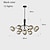 abordables Diseño Sputnik-9-luz 110 cm Diseño de linterna Diseño de isla Lámparas Colgantes Cobre Vidrio Estilo artístico Elegante Latón Moderno Estilo nórdico 110-120V 220-240V
