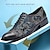 cheap Men&#039;s Oxfords-Men&#039;s Dress Shoes Black Embroidery Sheepskin Calfskin Leather Slip Resistant Lace-up