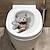economico Adesivi murali decorativi-divertenti adesivi per il coperchio del WC con gattini, decalcomanie degli adesivi per il sedile del WC con gattini 3D, buccia impermeabile &amp; bastone bagno decalcomanie animali arredamento per bagno