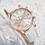 Χαμηλού Κόστους Ρολόγια Quartz-6 τμχ/σετ γυναικείο ρολόι casual στρογγυλό ρολόι quartz αναλογικό pu δερμάτινο ρολόι καρπού &amp; σετ κοσμημάτων, δώρο για τη μαμά της