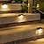 baratos Candeeiros Luzes de Exterior-4 unidades de luzes solares para deck ao ar livre à prova d&#039;água pátio jardim panorâmico villa parque luz varanda escadas parede e grades decoradas com luzes noturnas solares
