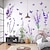 Недорогие Стикеры на стену-Наклейка на стену, 2 листа, фиолетовые наклейки на стену с лавандой, съемные, украшение для спальни «сделай сам», гостиная, крыльцо, декоративные наклейки