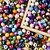 billige kunst, håndverk og søm-50/100stk perleentusiaster 8/10/12mm sprukket akryl spacer perler, farget blekk trykt keramisk mønster rett hull runde perler DIY armbånd halskjede smykker anheng.