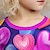 ieftine tricouri 3d fete-Valentines Fete 3D Inimă Tricou Cămașă Manșon scurt Tipărire 3D Vară Activ Modă Drăguţ Poliester Copii 3-12 ani Stil Nautic În aer liber Casual Zilnic Fit regulat