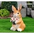 preiswerte Außenbeleuchtung-Solar Ornament Kaninchen Blumen Gartenlicht, süße Katze Gartenlicht für Gartendekoration lustige Eingangsleuchte, Solar Gartenstatue Kaninchen Figur Garten