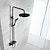 tanie Baterie prysznicowe-Budowa prysznica Zestaw - Zawiera prysznic ręczny Prysznic z wieloma strumieniami Nowoczesny Galwanizowany Zamontować na zewnątrz Zawór ceramiczny Bath Shower Mixer Taps