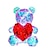 abordables La Saint-Valentin pour les amoureux-cadeaux de fête des femmes cadeau créatif de la Saint-Valentin pour petite amie magnifique ours en peluche LED brillant tenant un coeur rose, éclairage d&#039;ambiance de 10 pouces lampe galaxie cadeaux