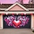 Недорогие Дверные чехлы-День святого Валентина красочные сердечки наружное покрытие гаражных ворот баннер большой фон украшение для наружных гаражных ворот украшения для стен дома событие вечеринка парад
