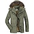 cheap Men&#039;s Downs &amp; Parkas-Men&#039;s Winter Coat Winter Jacket Classic Style Camping &amp; Hiking Warm Zipper Pocket Black khaki Army Green Dark Blue Puffer Jacket