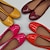 ieftine Pantofi Joși de Damă-Pentru femei Pantofi Flați Slip-On-uri Pantofi moi Pantofi de confort În aer liber Muncă Zilnic Toc Drept Vârf rotund Elegant Casual Confortabili Imitație Piele Loafer Roșu Vin Negru Alb