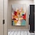 abordables Peintures Abstraites-Peinture à l'huile sur toile faite à la main, décoration murale abstraite moderne pour la maison, peinture roulée sans cadre, non étirée