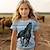 levne dívčí 3D trička-Dívčí 3D Kůň Košilky Košile Krátký rukáv 3D tisk Léto Aktivní Módní Roztomilý Polyester Děti 3-12 let Tričkový Venkovní Ležérní Denní Běžný