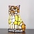 お買い得  ベッドサイドランプ-虎の形のナイトライト白黄色のガラスシェード動物デスクランプ 1 ライトかわいいベッドサイドランプ子供の寝室の子供部屋 110-240v