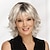 cheap Older Wigs-Synthetic Wig Curly With Bangs Machine Made Wig Short A1 Synthetic Hair Women&#039;s Soft Fashion Easy to Carry Blonde