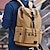 cheap Backpacks &amp; Bookbags-Men&#039;s Backpack School Bag Bookbag Drawstring Bag Commuter Backpack School Outdoor Camping &amp; Hiking Solid Color Canvas Large Capacity Waterproof Zipper S109# black S109#khaki S109#grey