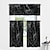 abordables Cantonnière &amp; Rideaux à étages-Rideaux de cuisine cantonnière imprimé motif marbre, imperméables, résistants à l&#039;huile et aux taches, petits rideaux de cuisine et de chambre à coucher