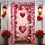 Недорогие Дверные чехлы-День святого Валентина сердечки дверные покрытия фреска декор дверной гобелен дверной занавес украшение фон дверной баннер съемный для входной двери в помещении и на открытом воздухе украшение дома