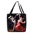 olcso Grafikus nyomtatott táskák-Női Teher Válltáska Vászon táska Poliészter Bálint nap Bevásárlás Napi Nyomtatás Nagy kapacitás Összecsukható Könnyű Cica Bor Rózsaszín Világos piros