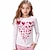Χαμηλού Κόστους κοριτσίστικα 3d μπλουζάκια-Βαλεντίνους Κοριτσίστικα 3D Καρδιά Κοντομάνικο Πουκάμισο Ροζ Μακρυμάνικο 3D εκτύπωση Φθινόπωρο Χειμώνας Ενεργό Μοντέρνα χαριτωμένο στυλ Πολυεστέρας Παιδιά 3-12 χρόνια Στρογγυλή Ψηλή Λαιμόκοψη
