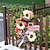 levne Umělé rostliny-jarní věnce na vchodové dveře, barevné umělé květiny sváteční výzdoba pro domácí venkovní interiér nástěnné okno svatební výzdoba