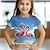 voordelige meisjes 3d t-shirts-Voor meisjes 3D Bloemig Flamingo T-shirt Overhemd Roze Korte mouw 3D-afdrukken Zomer Lente Actief Modieus leuke Style Polyester Kinderen 3-12 jaar Strakke ronde hals Buiten Casual Dagelijks Normale