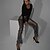 cheap Bottoms-Metallic Sparkle Pants Sheer Mesh Rhinestone Cover Up Disco Solid Color Women&#039;s Party Club Pride Parade Adults&#039; Pants