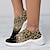 ieftine Pantofi cu imprimare grafică-Pentru femei Adidași Slip-On-uri Pantofi de imprimare Sandale de cristal Mărime Plus Size Petrecere În aer liber Zilnic Leopard #D Piatră Semiprețioasă Sclipici Strălucitor Toc Drept Modă Sportiv