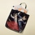 tanie Graficzne torby drukowane-Damskie Torba z uchwytem (tote) Torba na ramię Płócienna torba na ramię Poliester Walentynki Zakupy Codzienny Nadruk Duża pojemność Składany Lekki Kot Wino Różowy Jasnoczerwony